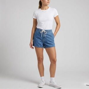 Y2K Vintage Lace-up LEI Blue Jean Shorts|Size 11|Juniors